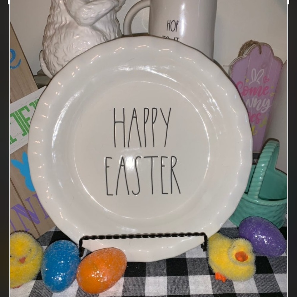 Rae Dunn Happy Easter Pie Plate